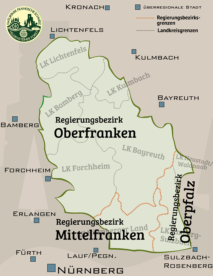 Karten vom Naturparkgebiet | Naturpark Fränkische Schweiz - Frankenjura